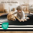 thumbnail image 4 of ODIKA 2'x3' Washable Accent Rug Disc Record Cd Vinyl Vintage Music Theme Treble Clef Center Striped for Bedroom, Nursery, RV, Pet Friendly, Bedside Mat, 4 of 7