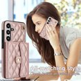 thumbnail image 4 of Allytechgroup for Samsung Galaxy S23 Wallet Case with 5 Cards Holders, Detachable Hand Strap & Shoulder Lanyard RFID Blocking Shockproof Protective Phone Case for Girls Women, Rosegold, 4 of 8
