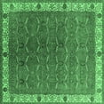 thumbnail image 1 of Ahgly Company Indoor Square Oriental Emerald Green Industrial Area Rugs, 5' Square, 1 of 4