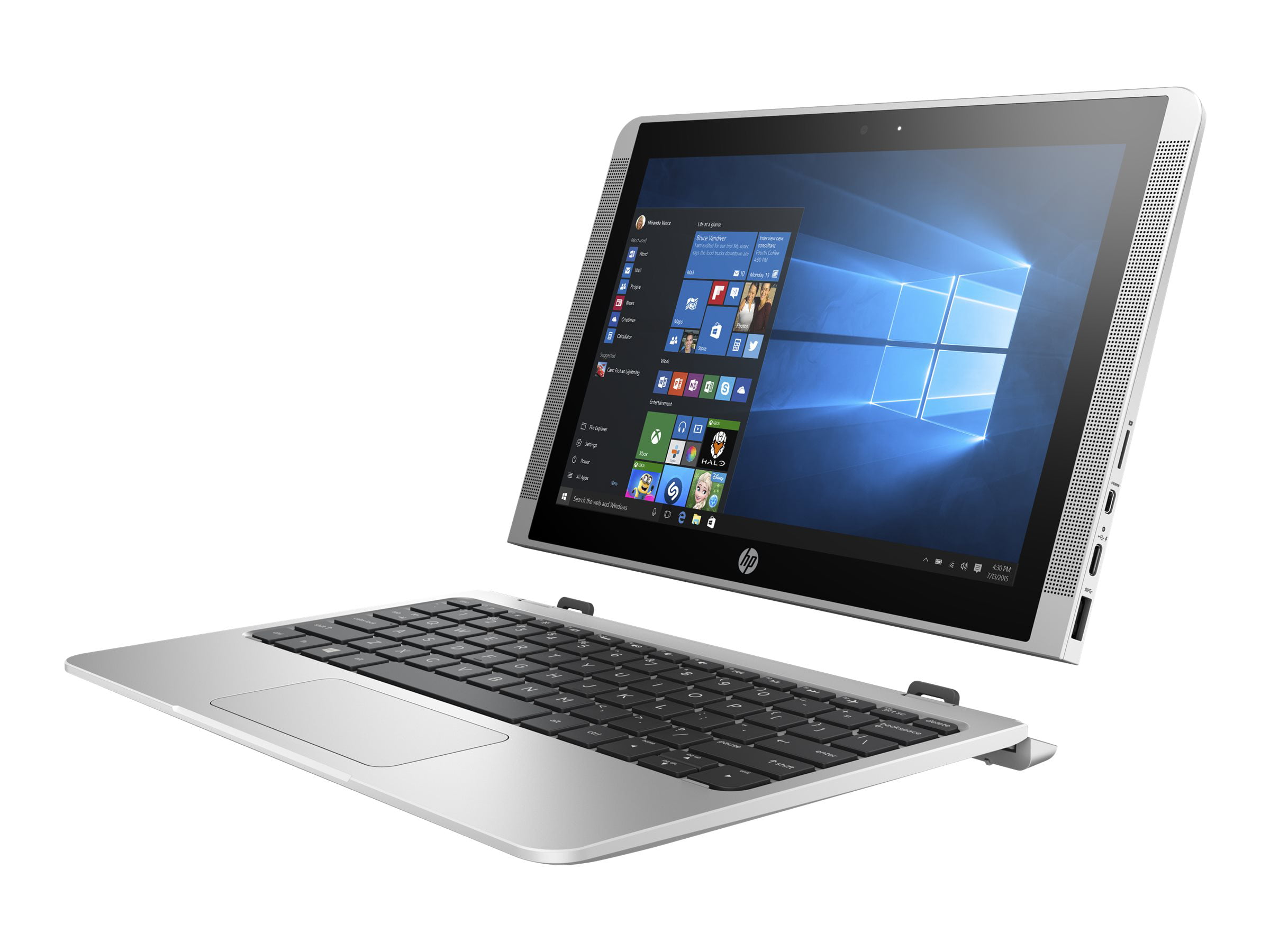 HP 210 G2 - With detachable keyboard - Atom x5 Z8350 / 1.44 GHz - Win 10 64-bit - 4 GB RAM - GB eMMC - 10.1" AHVA touchscreen 1280 x 800 - HD Graphics 400 Wi-Fi - kbd: US - Walmart.com