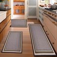 thumbnail image 2 of Kitchen Rugs Sets of 3 Non Slip Washable Kitchen Mats for Floor, Waterproof Kitchen Runner Rug, Floor Mat Carpet for Entryway, Laundry, Sink, Hallway, Bathroom, 2 of 10