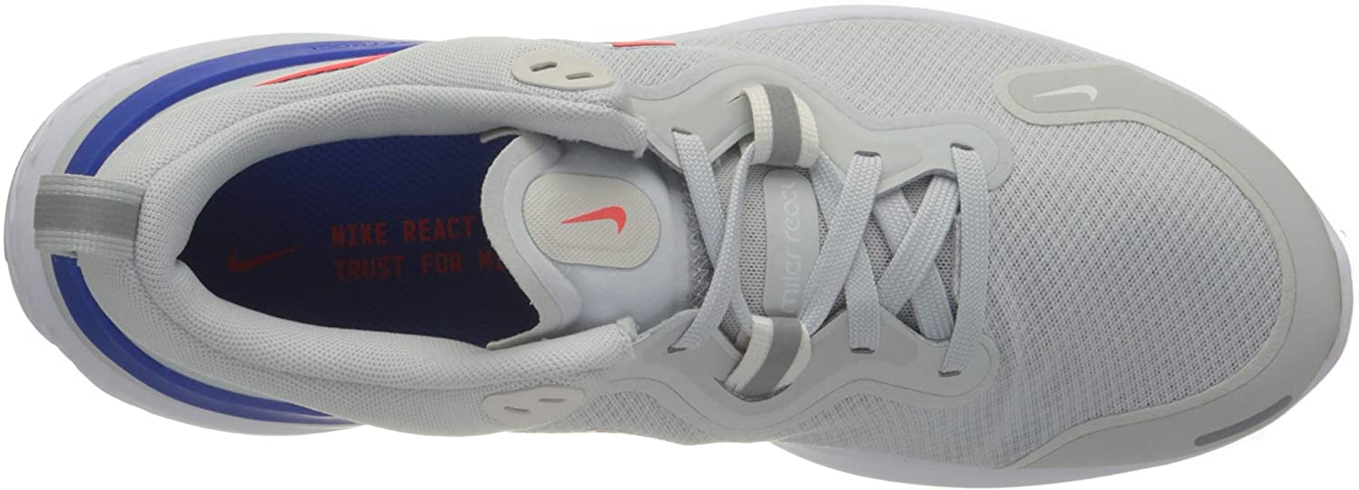 Nike Men's React Miler Running Shoe, Platinum/Crimson/Blue, 12 D(M) US - image 5 of 7