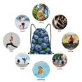 thumbnail image 6 of Rocae Fresh Blueberries for Gym Bag Drawstring Bags Gym Backpack for Gym, Travel, Sports, Swimming, Beach-Small, 6 of 6