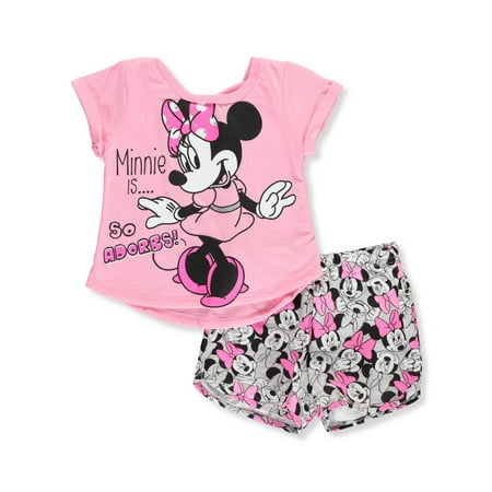 Disney Minnie Mouse Baby Girls' 2-Piece Shorts Set Outfit