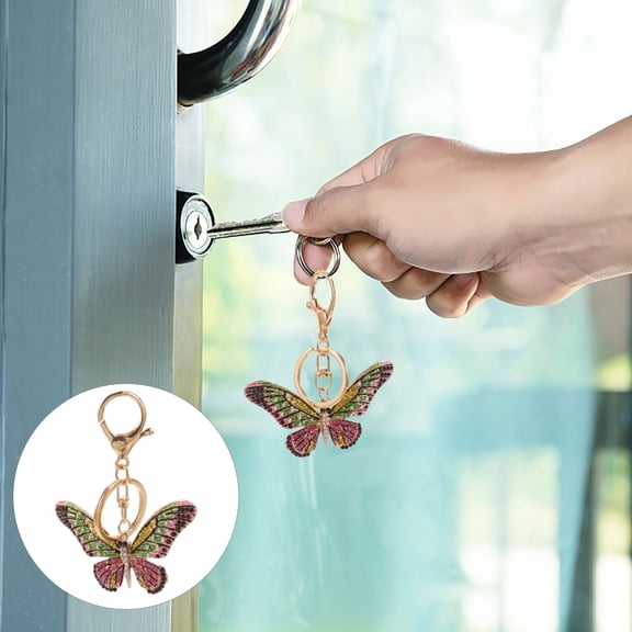 WHAMVOX Car Keychain Backpack Pendant Butterfly Shape Creative Keychain Bag Pendant Supply