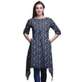 thumbnail image 1 of Bimba Blue Leaves Shibori Indian Tunic Tops For Girls Printed Casual Top For Women Ethnic Kurti XSmall, 1 of 6