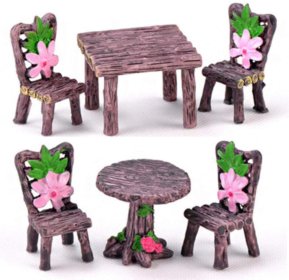 Fairy Garden Kit Micro Mini Swing Chair Decor Miniature Terrarium Doll House