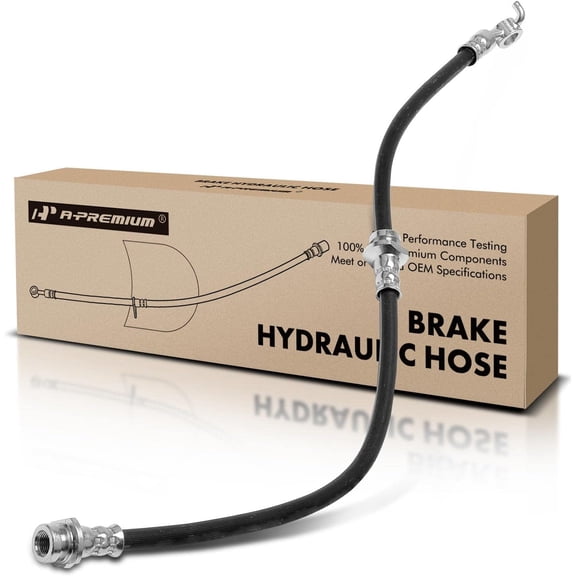 A-Premium Front Driver Side Brake Hydraulic Hose Compatible with Select Nissan Models - Versa 2012-2021 L4 1.6L, Versa Note 2014-2019 - Replace# 462111HK0A