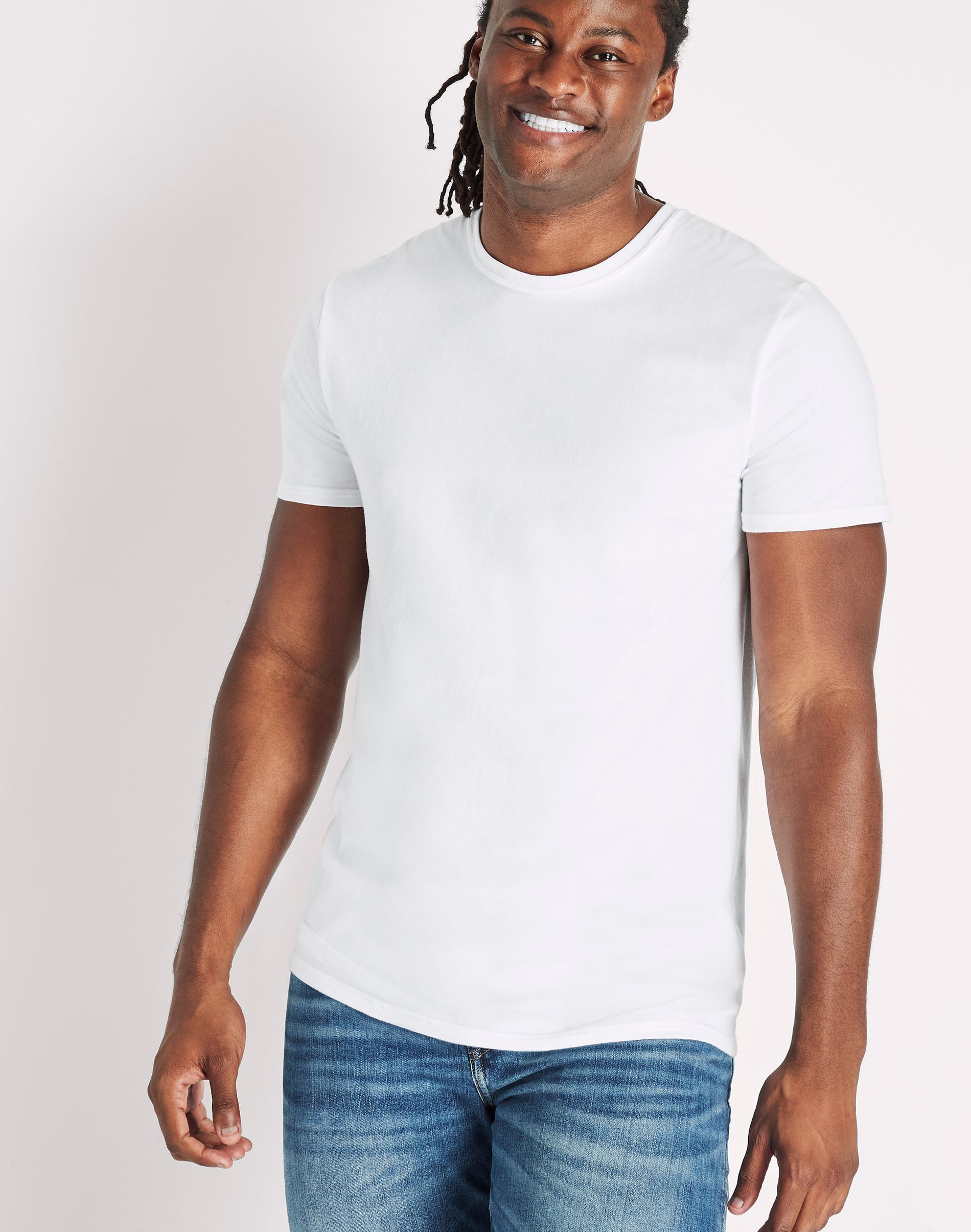hanes white t shirts for men