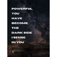 thumbnail image 2 of ArtsyQuotes 12x14 Black Ornate Wood Framed with Double Matting Museum Art Print Titled - Yoda Quote: Powerful, 2 of 4