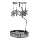 thumbnail image 3 of Portavelas giratorio,Portavelas giratorio con centro de mesa con bandeja,Portavelas giratorio de metal para velas románticas,Portavelas giratorio para decoración de Copo de nieve plateado, 3 of 9
