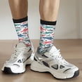 thumbnail image 6 of Fuzoiu Colorful Shark Print Athletic Crew Socks for Men & Women,Casual Crew Socks,Above Ankle Crew Socks for Business, Casual, 6 of 6