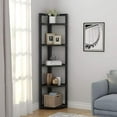 thumbnail image 3 of Tribesigns Corner Shelf stand,5 Tier Corner Bookshelf small Bookcase Plant Stand,Industrial Corner Storage Rack for Living Room Home Office Kitchen (Black), 3 of 7