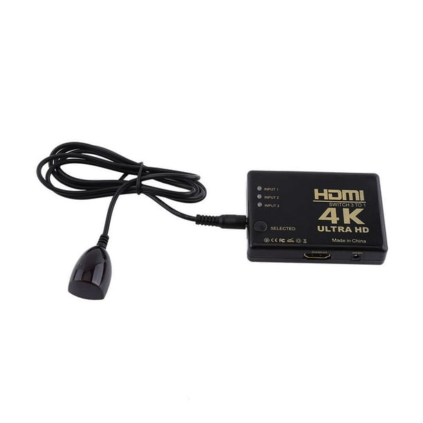 5-en-1 Commutateur HDMI 4K Ultra HD avec Télécommande - Noir