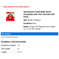 thumbnail image 2 of Speedometer Cable Make Up Kit - Compatible with 1967 Chevy K20 Panel, 2 of 2