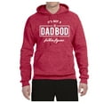 thumbnail image 2 of Wild Bobby,It's Not A Dad BOD It's A Father Figure Funny Husband Boyfriend Gift, Father's Day, Unisex Graphic Hoodie Sweatshirt, Vintage Heather Red, Small, 2 of 3