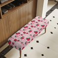 thumbnail image 3 of XYZCANDO Strawberry Pattern Rectangular Long Bench Protector, Dustproof Rectangular Long Bench Slipcover Soft Polyester Spandex Bench Seat Slipcover for Bedroom, 3 of 9