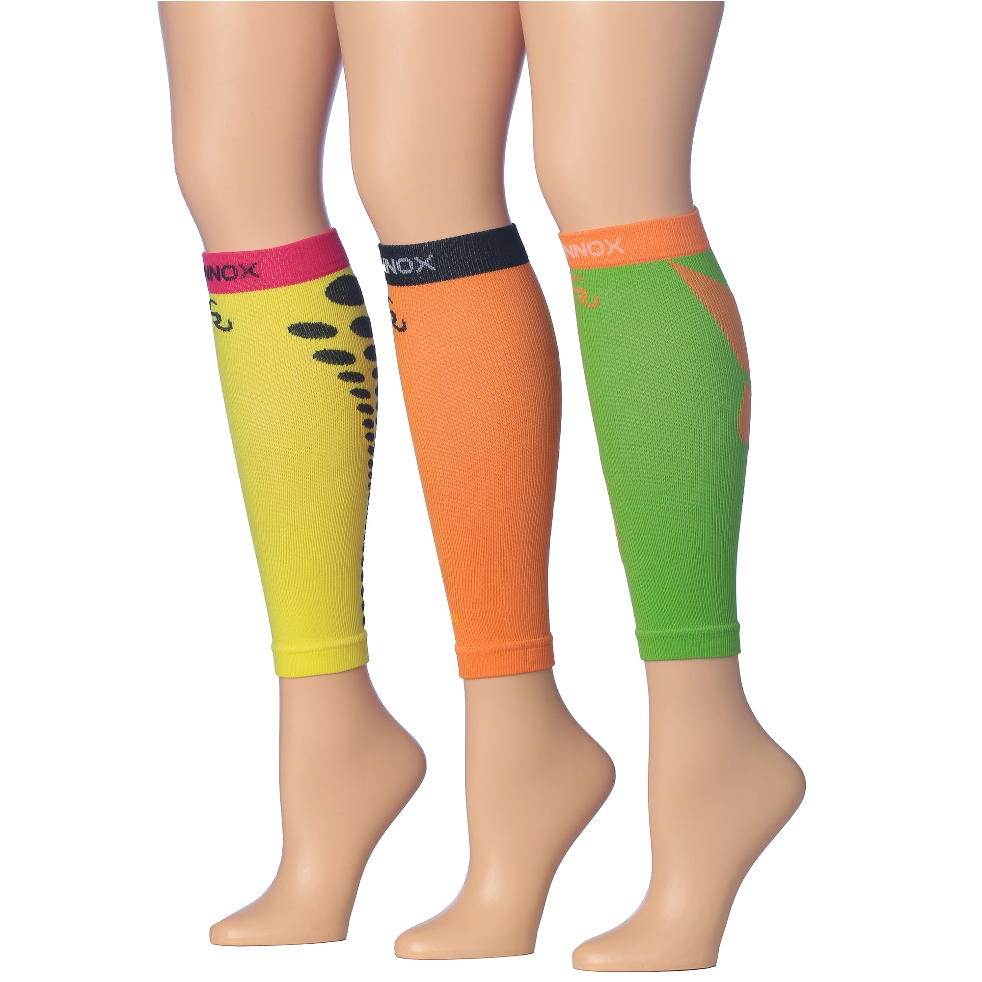 Women's Ronnox 3 Pack Nylon/Spandex Tube Sleeves Graduated Compression Socks