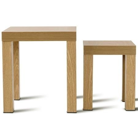 Set of 2 Nesting Coffee End Table Side Tables Living Room ...