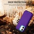 thumbnail image 6 of Compatible with iPhone 12 Case/iPhone 12 Pro Case 6.1-Inch (2020), Heavy Duty Defender 3-Layer Rugged Shockproof Drop Protective Cover Phone Cases for iPhone 12/12Pro,Purple Blue, 6 of 12