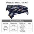 thumbnail image 3 of Zufioo Sardine Print Square Decorative Tablecloth, Wrinkle-resistant, Waterproof and Oil-resistant Tablecloth Coffee Table Cloth, Suitable for Restaurants-60"x60", 3 of 8