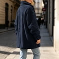 thumbnail image 6 of QIYAGBSA Sherpa Fleece Jackets for Women Stand Collar Full Zip Oversized Fuzzy Plush Long Sleeve Coats with Pockets Fall Winter Warm Outerwear, 6 of 9