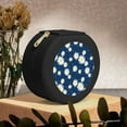 thumbnail image 6 of Naloa Daisies Flowers Round Jewelry Box, Travel Jewelry Organizer, 3.9 x 3.9 x 2in Jewelry Storage Box for Women-Black, 6 of 7