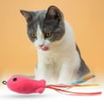 thumbnail image 3 of Trayknick Cat Toy Colorful Ribbon Fish Shape Playing Teaser Pet Interactive Plush Toy for Kitten Rose Red, 3 of 13