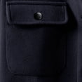 thumbnail image 6 of Men's Tweed Blazer Coat Casual Solid Color Long Sleeve Button Down Cardigan Work Jacket Double Pockets Lapel Fashion Business Office Outfits Essential Gift For Him | JASKFLY,Navy L, 6 of 8