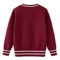 thumbnail image 5 of EnJoCho Boys Girls V Neck Cardigan Sweater Kids Button Down Knit School 𝖴niform Soft Cotton Warm Knitted Outerwear Pocket Cozy Pullover Fall Winter Wear Layering Piece, 5 of 7