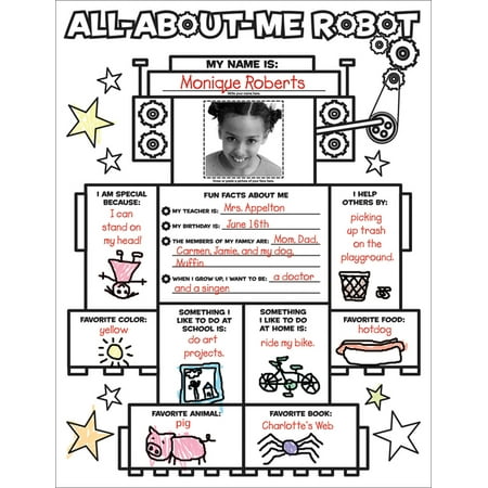 ISBN 9780545014625 product image for Graphic Organizer Posters: All-About-Me Robot (Grades K-2) : 30 Fill-In Personal | upcitemdb.com
