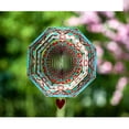 thumbnail image 3 of Steady Doggie | Hanging Wind Spinner Mandala Mystique 12 Inches 3D Stainless Steel - Lovla1, 3 of 10