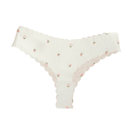 Fulorrnie Underwear for Women High Waisted Seamless Thong No Show Panty Elastic Waist Waistband Comfort Panties  Yellow  S