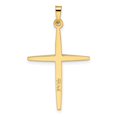 thumbnail image 3 of Auriga Fine Jewelry 14K Two-tone Gold Polished Solid Double Cross Pendant for Women (L-34mm, W-21.1mm), 3 of 6