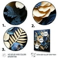 thumbnail image 3 of Designart "Blue Ferns Indigo Calm Papercut II" Floral & Botanical Canvas Art Print, 3 of 5