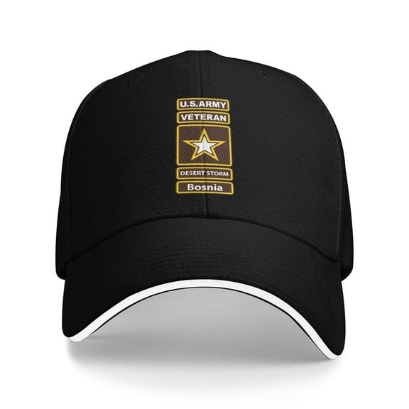 United States Army Veteran Desert Storm Bosnia Men Women Sandwich Cap Classic Baseball Capunisex Adjustable Casquette Dad Hat