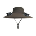 thumbnail image 2 of Sombrero para el sol con abanicos multifuncional para senderismo, camping, ciclismo, pesca y mochilerismo. Verde, 2 of 9