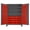 Gray, variant on 14 Gauge Flush Style Lockable Double Door Storage Cabinet with 185 Red Hook on Bins & 3 Adjustable Shelves - Gray - 60 in.
