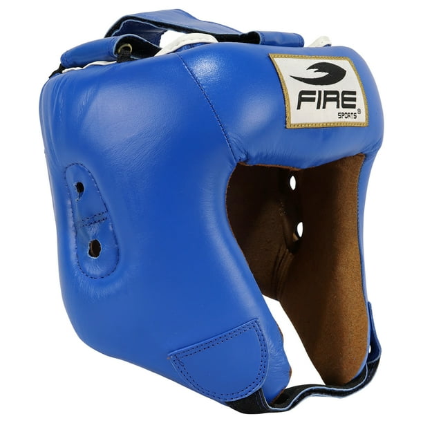 Careta Box Competencia Piel Azul Mediana Fire Sports