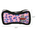 thumbnail image 5 of Tuffy Jr Bone2 Pink Leopard Durable Plush Dog Toy, 5 of 8