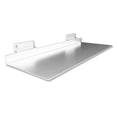 thumbnail image 2 of Slatwall Metal Shoe Shelf, Flat Display Shelves for Slat & Slatgrid Panels, 4" D X 11" L, White, 2 Pack, 2 of 2