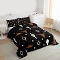 thumbnail image 4 of Manfei Tribal Aztec Skull Full Size Comforter Sets, Western Cowgirl Cowboy Bedding Comforter Set, Bohemian Hippie Style Reversible Bedding Sets, Lightweight Room Decor, 3pcs, 4 of 9