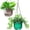 2 Pack(Emerald), variant on 2 Pack Self Watering Hanging Planters Indoor Flower Pots, 6.5 Inch Outdoor Hanging Basket, Plant Hanger with Hooks Drainage Holes for Garden Home