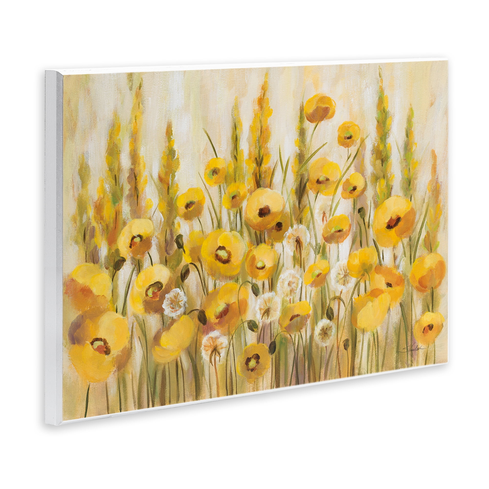 Stupell Industries Yellow Field of Poppies Wall Plaque Art, design by Silvia Vassileva
