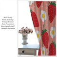 thumbnail image 6 of Summer Strawberry Fruit Window Curtains,Retro Flower Pink Red Window Treatment Drapes for Kitchen Living Room Bedroom 84x84 in Blackout, 6 of 6