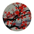 thumbnail image 2 of COMIO  Cherry Round Tablecloth,Red Flowers Cherry Blossom Ink Painting Water Resistant Polyester Table Cloth Decorative Table Cover for Kitchen, Dining Desk,Party,Holiday, 2 of 7