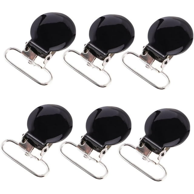 HUGFEGWE 6pcs Suspender Clips Round Clips Clothing Fasteners Durable Metal Overall Buckles For Jeans And DIY Projects Fashionable And Practical Buckle U2536-27399