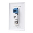 thumbnail image 1 of Placa de Pared para Teléfono Ethernet Coax - 1 Puerto Cat6 RJ45 + 1 Co, 1 of 2