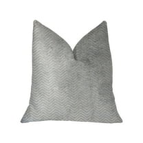 Plutus Silver Moon Gray and Silver Luxury Throw Pillow