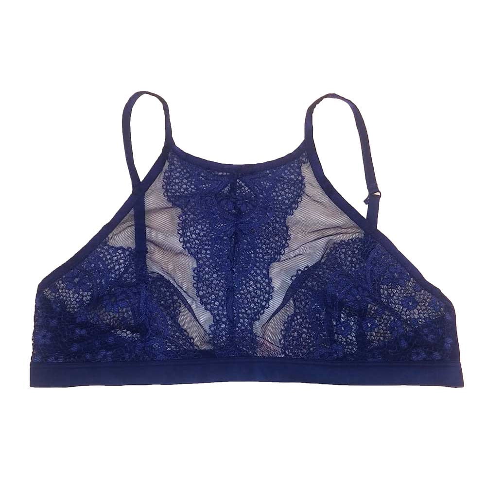 Victorias Secret Victorias Secret Unlined Lace Mesh Bralette High